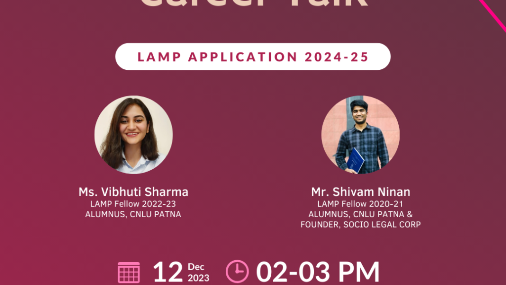 Career Talk on Application for LAMP Fellowship by TSCLD