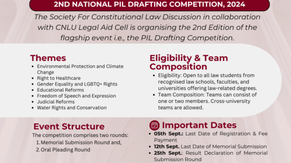 2nd TSCLD National PIL Drafting Competition x CNLU - Flyer